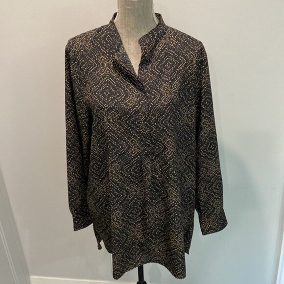 Lauren Ralph Lauren Brown Long Sleeve Tunic Size XL - Picture 11 of 13